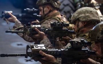 11th MEU Marines Conduct Weapons Familiarization Aboard USS Boxer