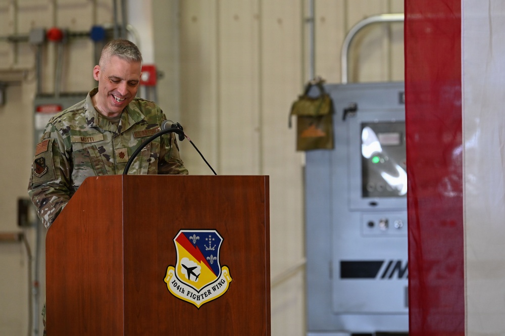 Passing the Torch: 104th Mission Support and Maintenance Groups Hold Dual Change of Command Ceremonies