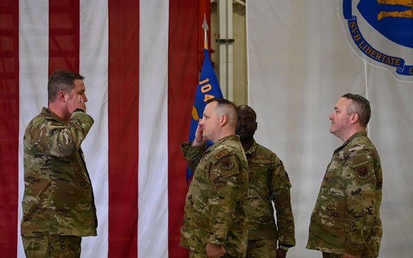 Passing the Torch: 104th Mission Support and Maintenance Groups Hold Dual Change of Command Ceremonies