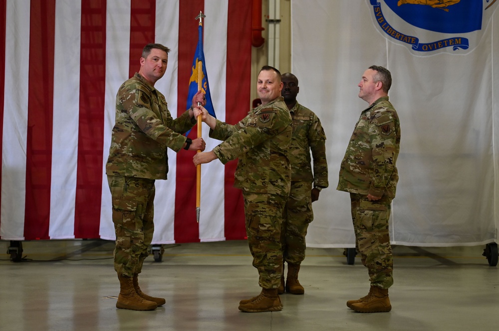 Passing the Torch: 104th Mission Support and Maintenance Groups Hold Dual Change of Command Ceremonies