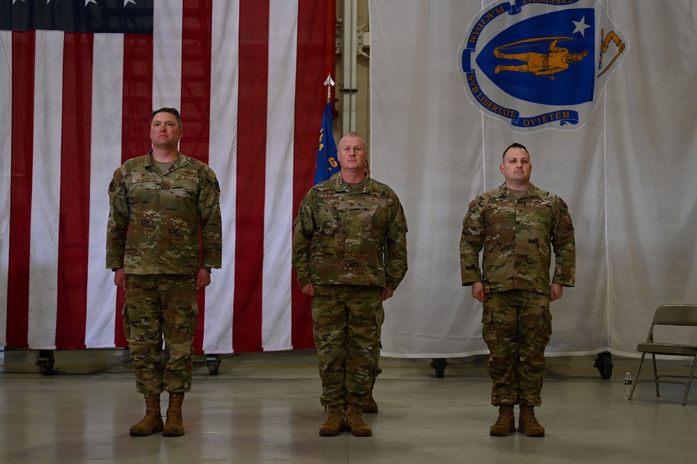 Passing the Torch: 104th Mission Support and Maintenance Groups Hold Dual Change of Command Ceremonies