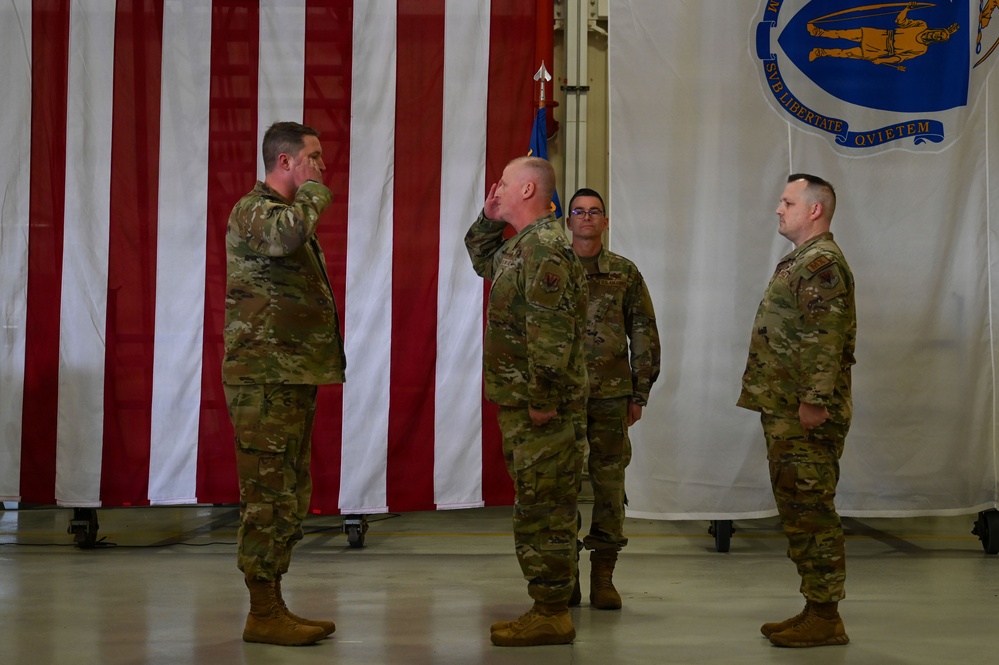 Passing the Torch: 104th Mission Support and Maintenance Groups Hold Dual Change of Command Ceremonies