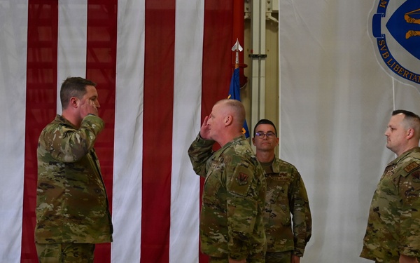 Passing the Torch: 104th Mission Support and Maintenance Groups Hold Dual Change of Command Ceremonies