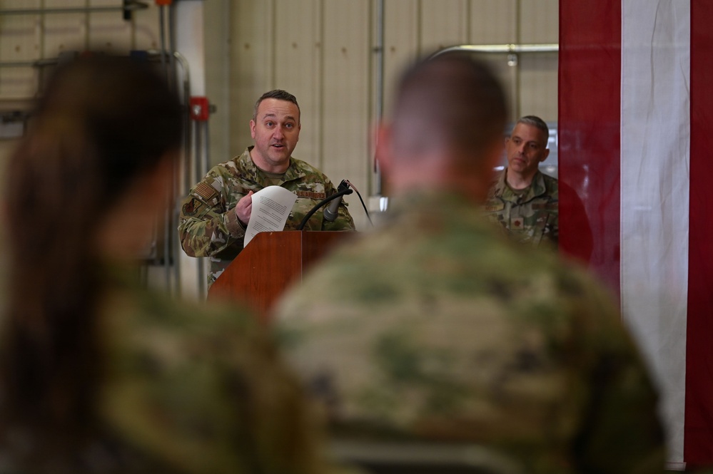 Passing the Torch: 104th Mission Support and Maintenance Groups Hold Dual Change of Command Ceremonies