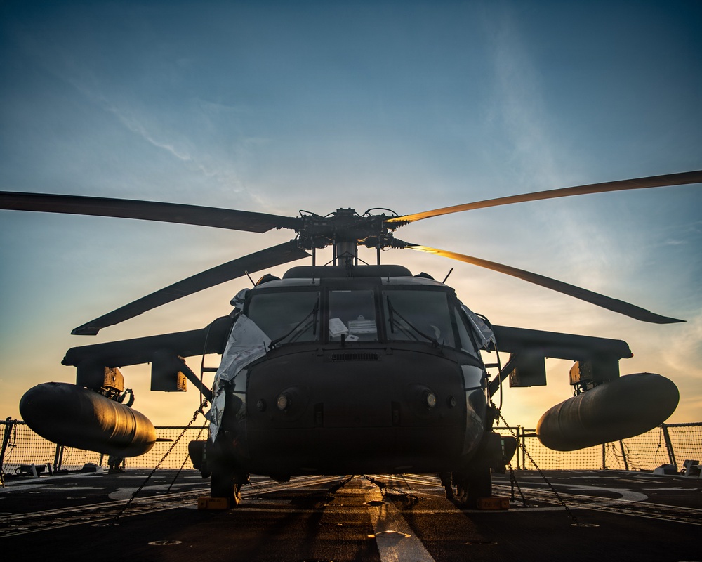 U.S. Army Blackhawk Aboard USS Gridley