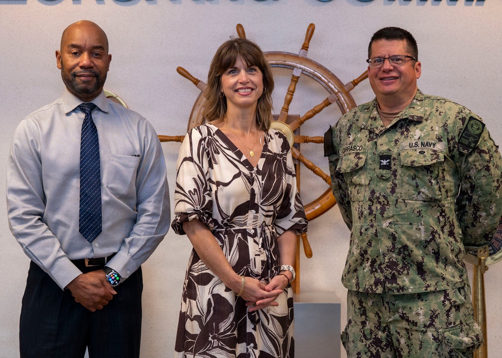 Kirstin Riesbeck, director, information technology planning and policy, visits Navy Recruiting Command