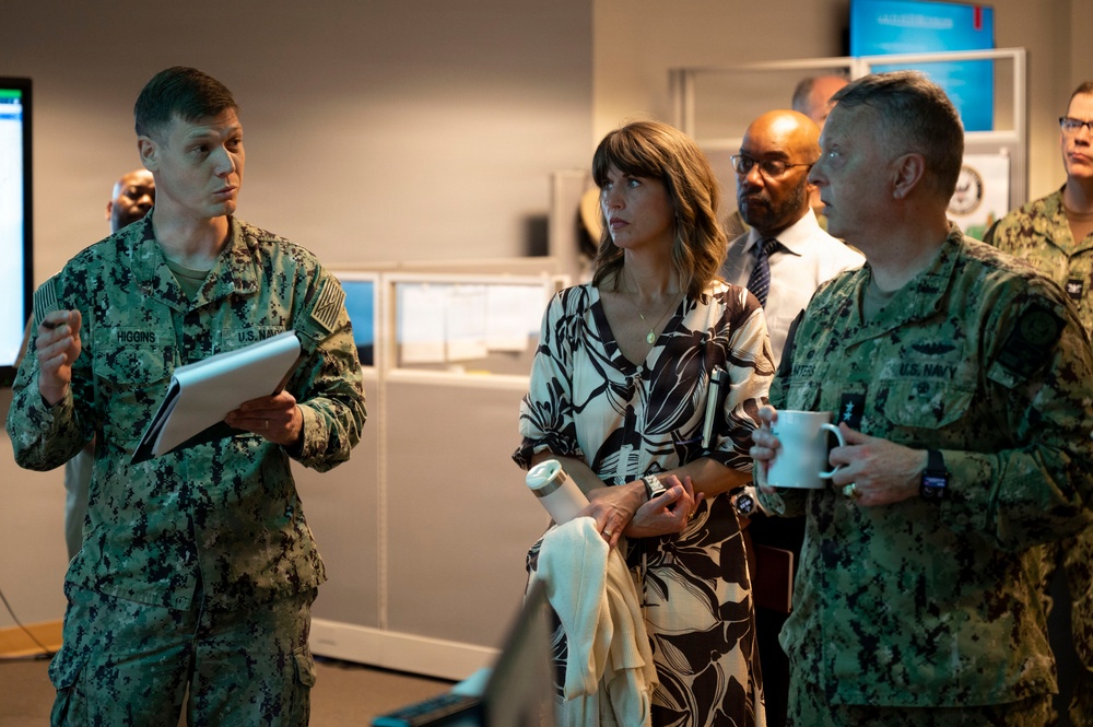 Kirstin Riesbeck, director, information technology planning and policy, visits Navy Recruiting Command