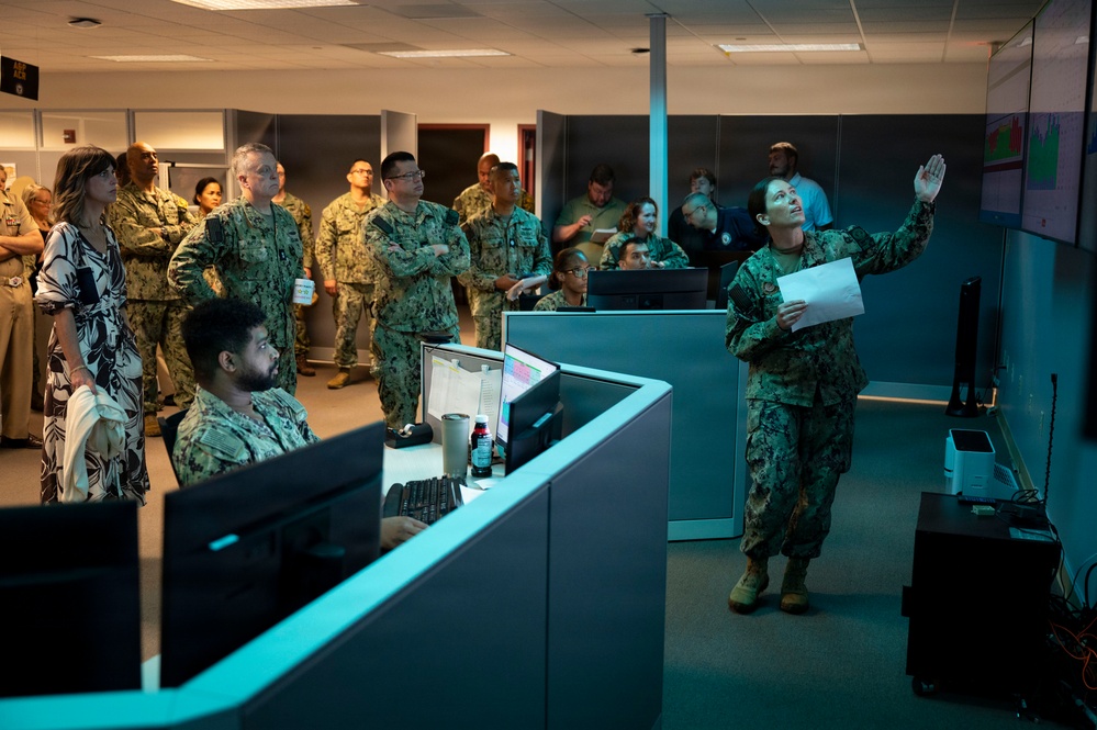 Kirstin Riesbeck, director, information technology planning and policy, visits Navy Recruiting Command
