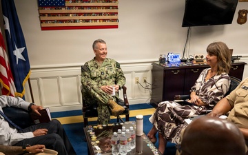 Kirstin Riesbeck, director, information technology planning and policy, visits Navy Recruiting Command