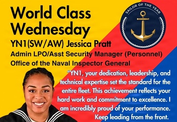 NAVINSGEN FY25 Sailor of the Year: YN1 Jessica Pratt
