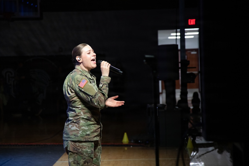 101st Airborne Division Band performs at local schools for Month of the Military Child