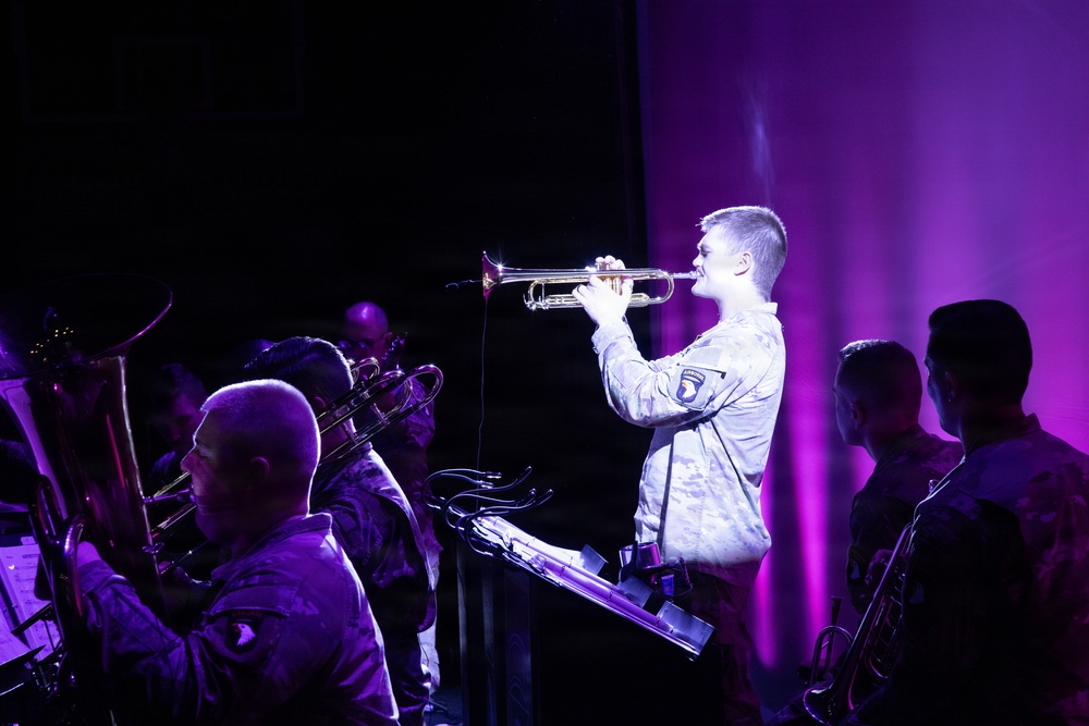 101st Airborne Division Band performs for local schools for Month of the Military Child