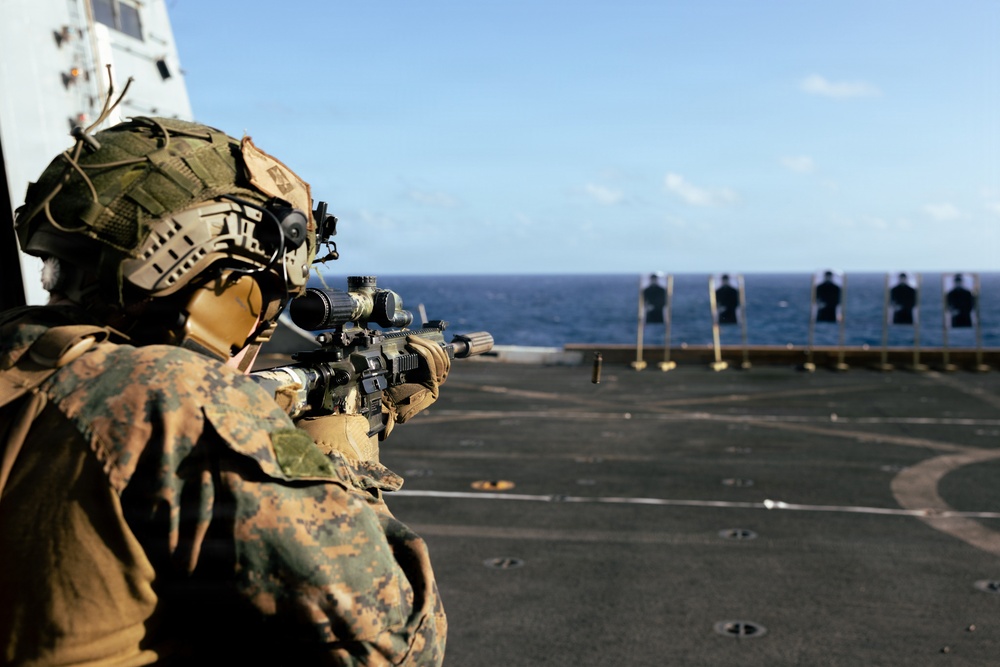 22nd MEU (SOC) | Lima Co. BLT 3/6 Deck Shoot Aboard USS San Antonio
