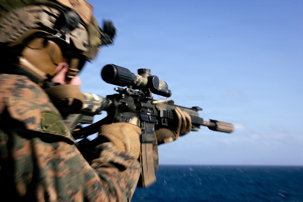 22nd MEU (SOC) | Lima Co. BLT 3/6 Deck Shoot Aboard USS San Antonio