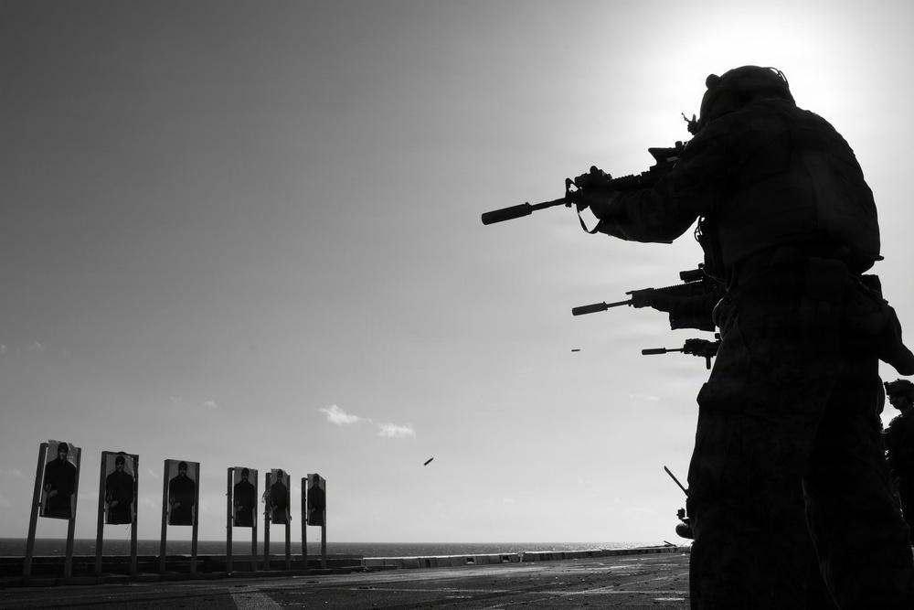 22nd MEU (SOC) | Lima Co. BLT 3/6 Deck Shoot Aboard USS San Antonio