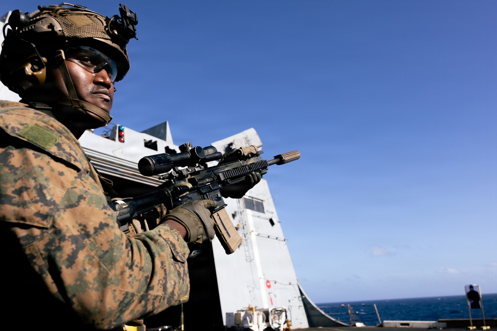 22nd MEU (SOC) | Lima Co. BLT 3/6 Deck Shoot Aboard USS San Antonio