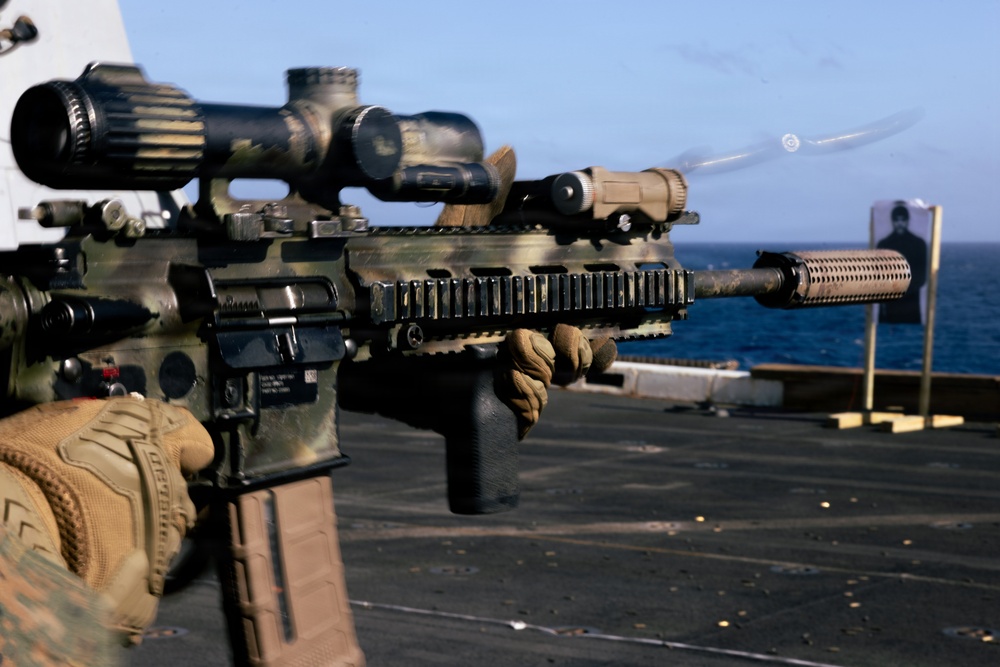 22nd MEU (SOC) | Lima Co. BLT 3/6 Deck Shoot Aboard USS San Antonio
