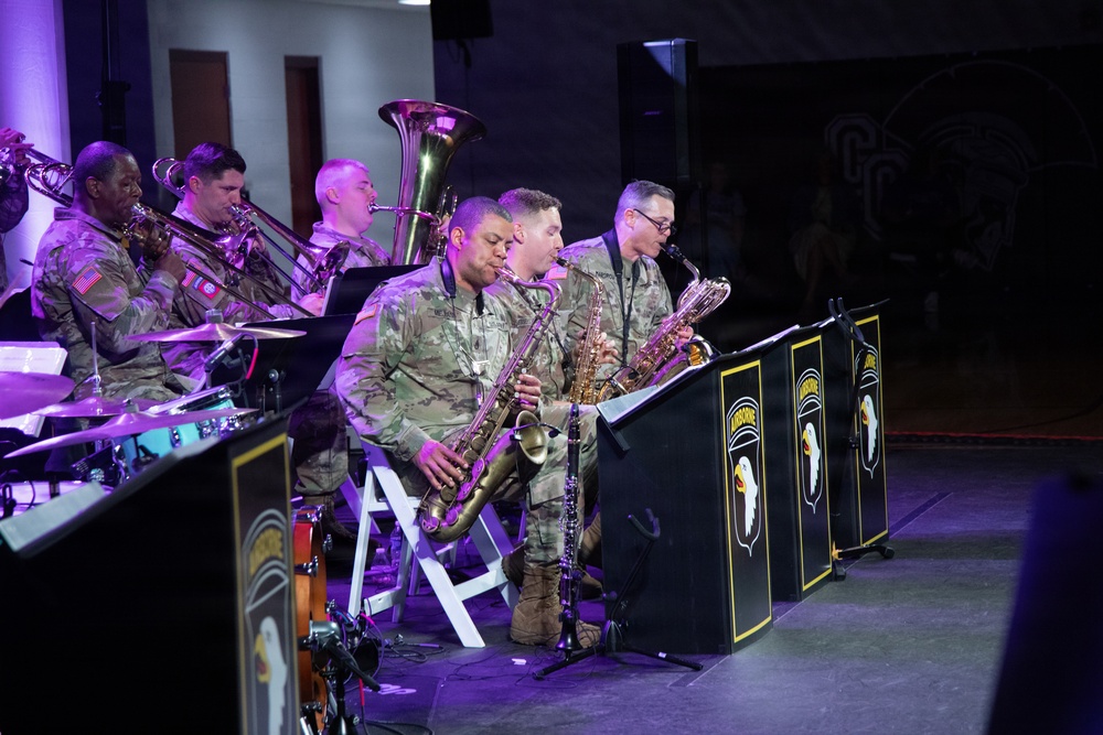 101st Airborne Division Band performs at local schools for Month of the Military Child