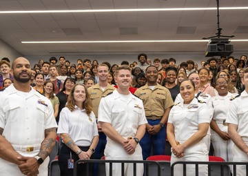 Sailors and Marines Visit Bellaire High
