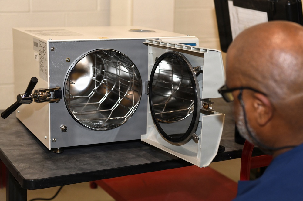 Carter inspects sterilizer