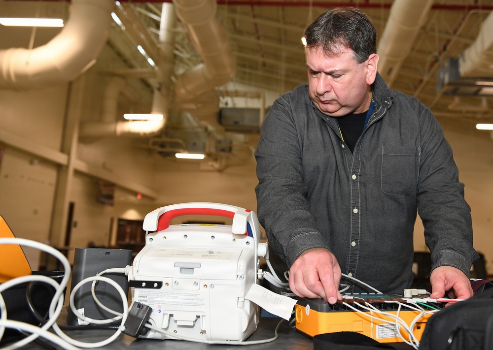 Checking a patient monitor