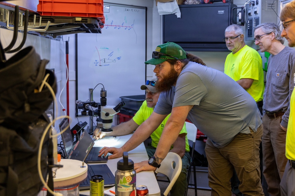 USACE Biologists Study Lake Sturgeon Spawning Below Carters Lake