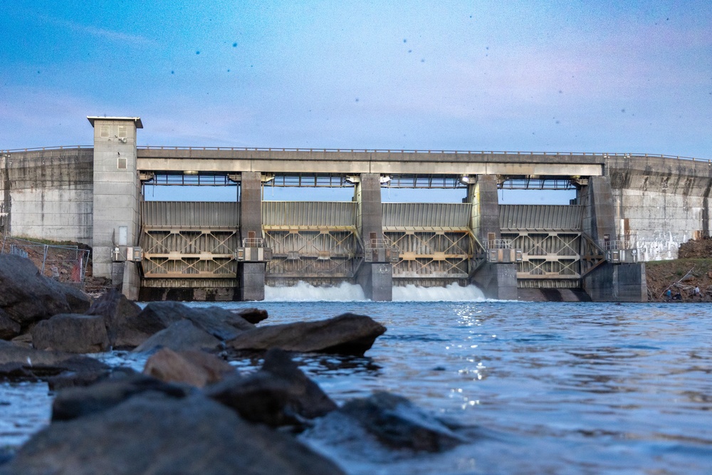 USACE Biologists Study Lake Sturgeon Spawning Below Carters Lake