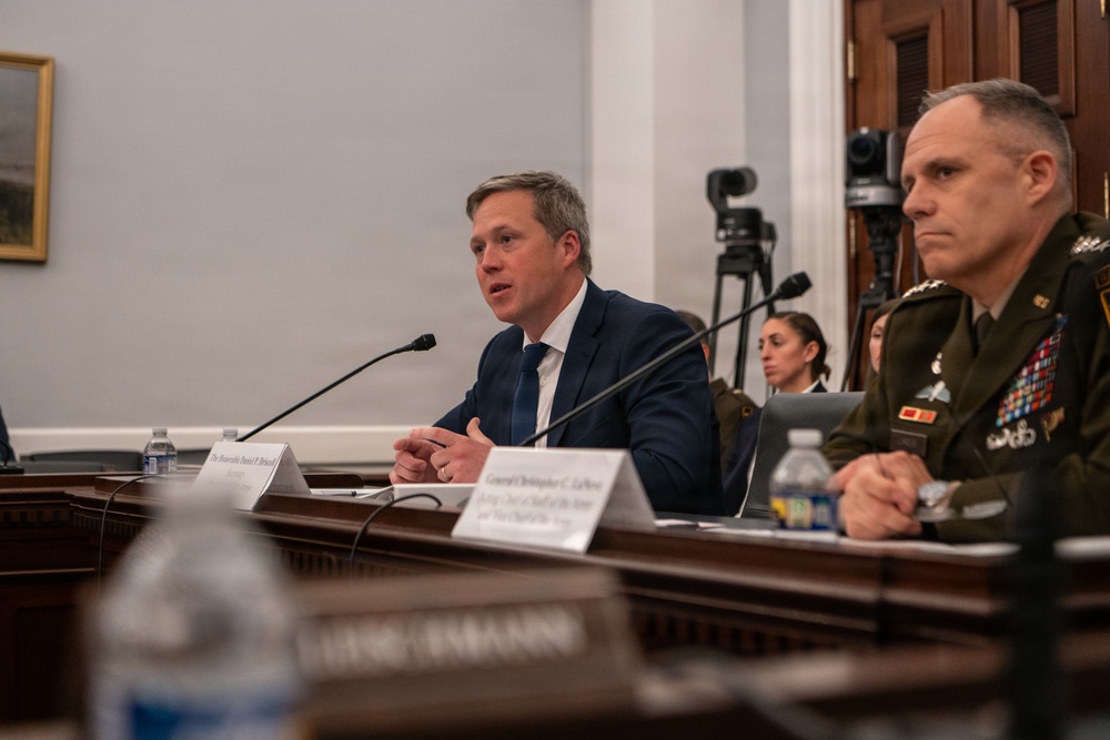 Sec Army Budget Hearing