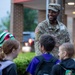 13th ACSC Soldiers Support Purple Up Day at Lakewood Elementary School