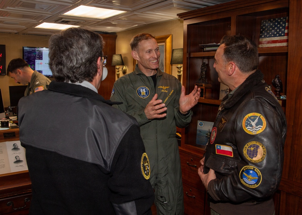 Chilean Delegation Visits USS Nimitz