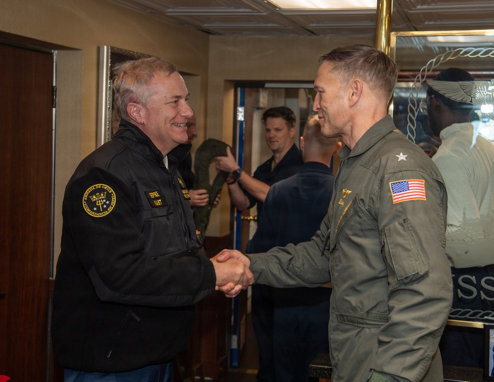 Chilean Delegation Visits USS Nimitz