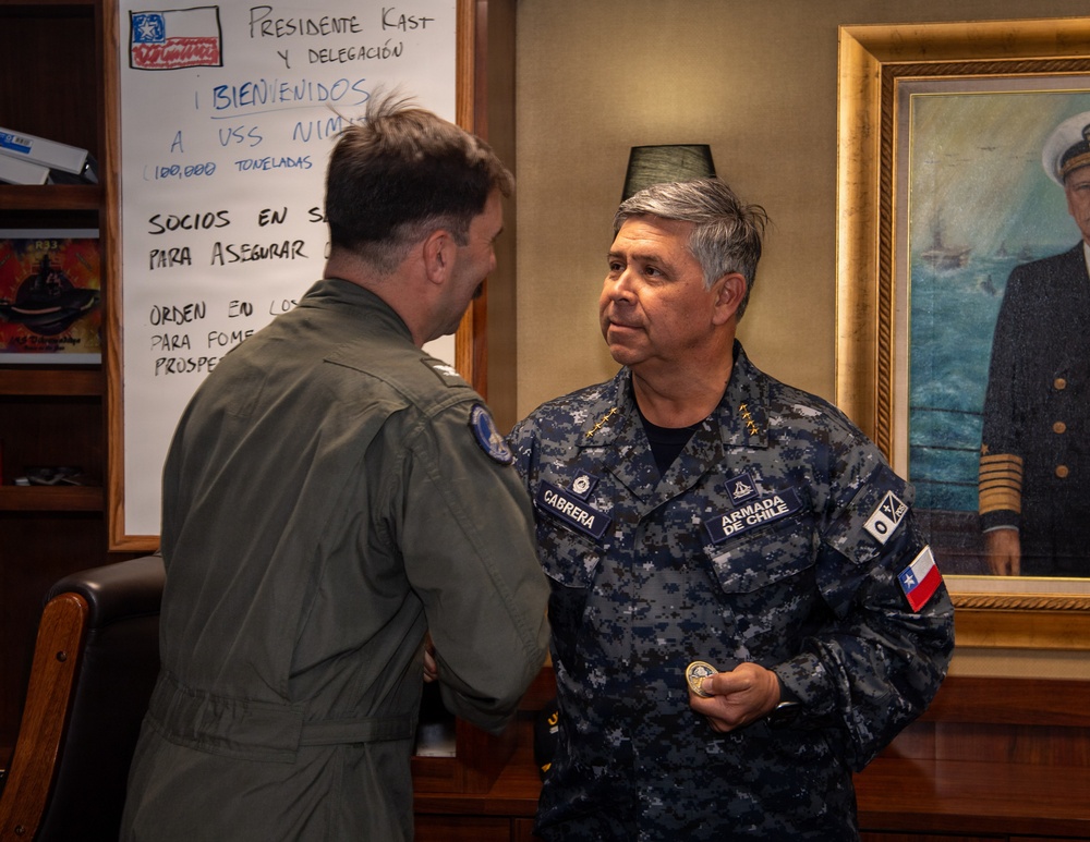 Chilean Delegation Visits USS Nimitz