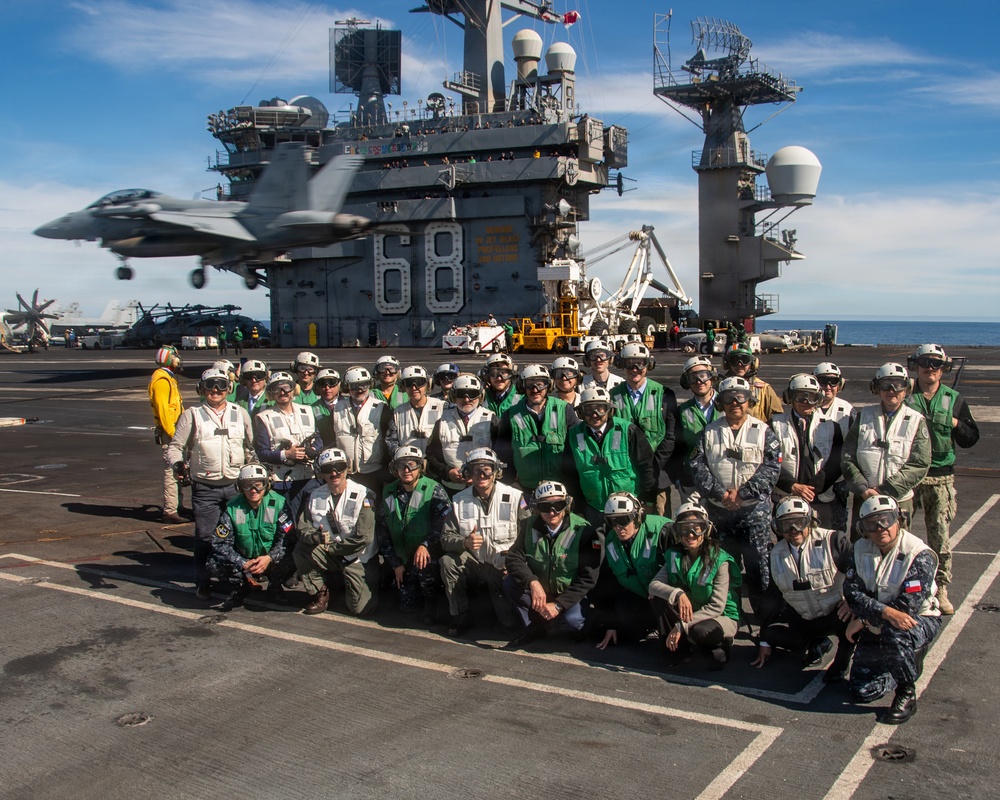 Chilean Delegation Visits USS Nimitz