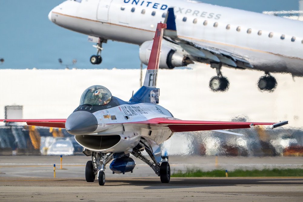 Military aircraft arrive at Kentucky Air Guard Base for Thunder Over Louisville air show