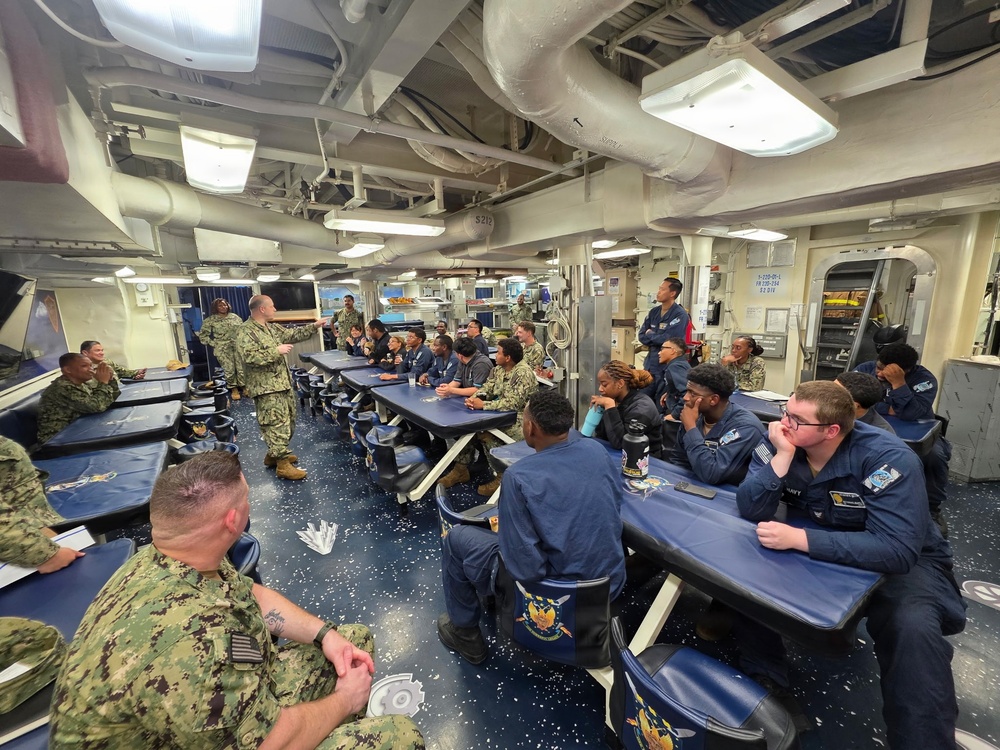 CMDCM Colosimo onboard USS Wayne E. Meyer