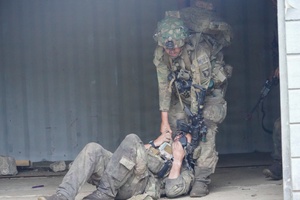 68W Soldier describes career field sustainment training at Fort McCoy Medical Simulations Training Center