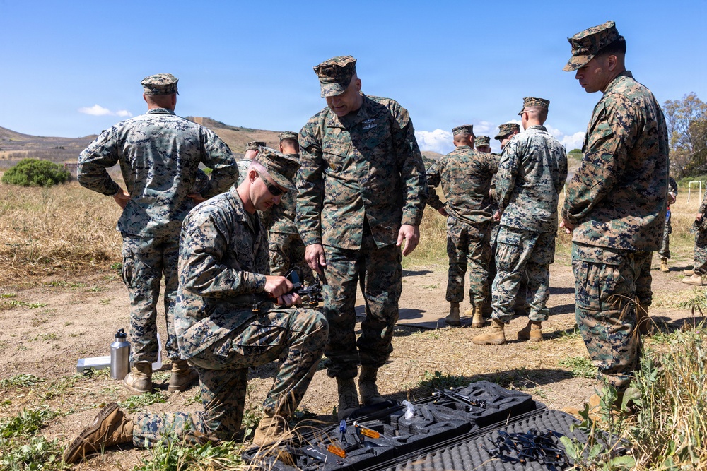 I MEF leaders observe SADOC students fly Neros Archer FPV drone