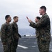 11th MEU Marines Receive Navy and Marine Corps Achievement Medals Aboard USS Portland
