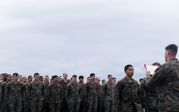 11th MEU Marines Receive Navy and Marine Corps Achievement Medals Aboard USS Portland