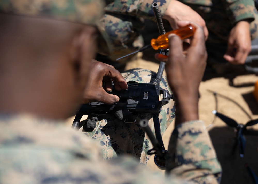 I MEF leaders observe Small Attack Drone Operator Course students fly Neros Archer FPV drone