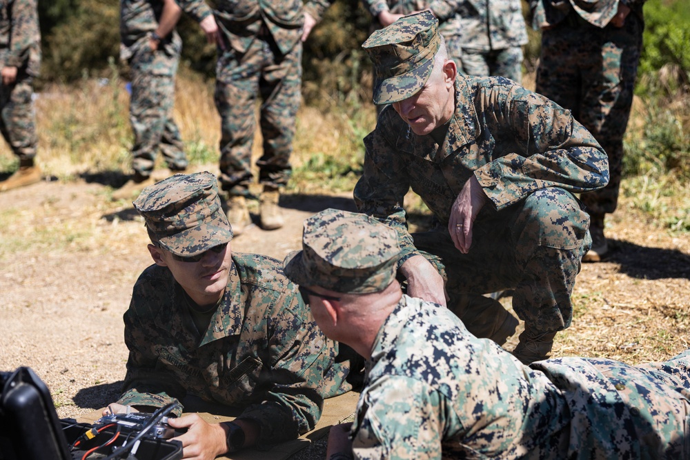 I MEF leaders observe Small Attack Drone Operator Course students fly Neros Archer FPV drone