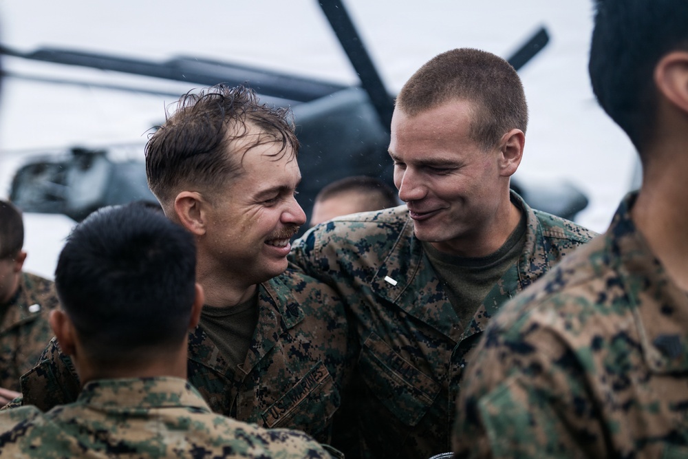 11th MEU Marines Receive Navy and Marine Corps Achievement Medals Aboard USS Portland