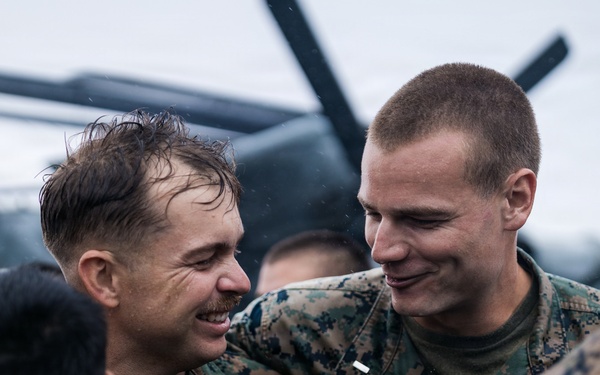 11th MEU Marines Receive Navy and Marine Corps Achievement Medals Aboard USS Portland
