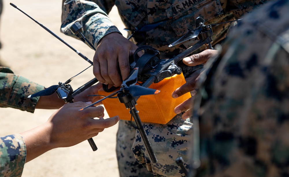 I MEF leaders observe Small Attack Drone Operator Course students fly Neros Archer FPV drone