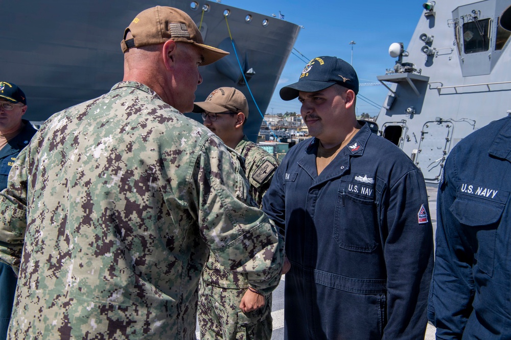 SWOBOSS Visits USS Forth Worth, USS Lenah Sutcliffe Higbee (DDG 123), USS John P. Murtha