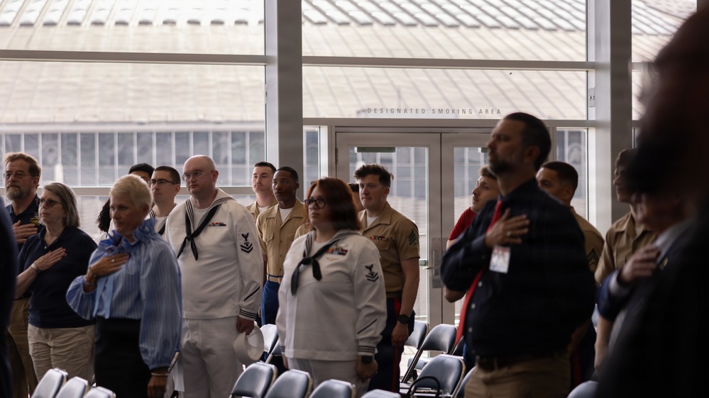 U.S. service members attend Summit and Stadium Tour in Houston Texas