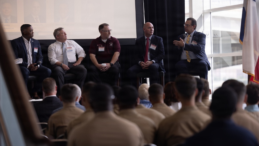 U.S. service members attend summit and stadium tour in Houston, Texas