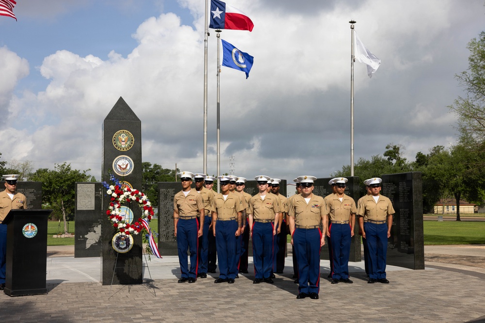 U.S. Marines with MWSS-272 host a wreath-laying ceremony
