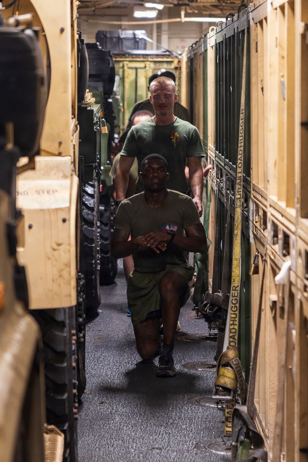 11th MEU Marines Conduct Corporals Course PT Aboard USS Boxer