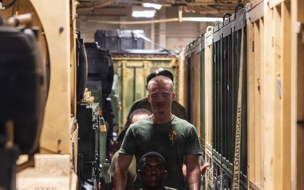 11th MEU Marines Conduct Corporals Course PT Aboard USS Boxer